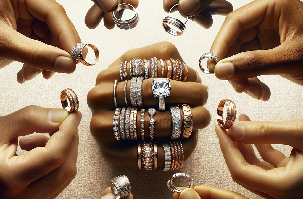 How Do You Stack an Engagement Ring With Multiple Wedding Bands?