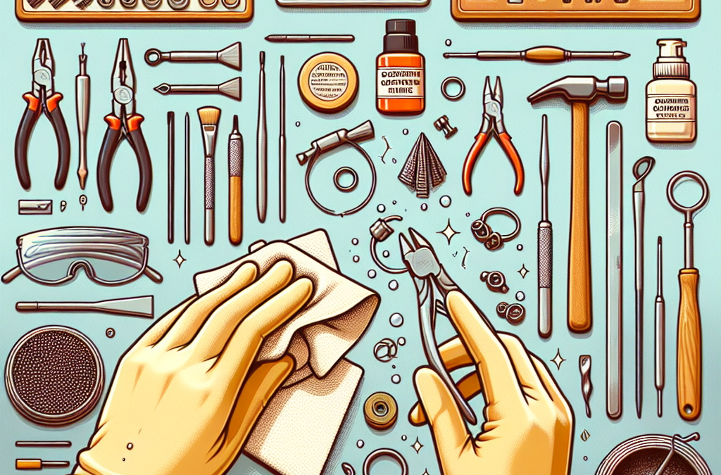 How do you clean and maintain tools in a permanent jewelry kit?