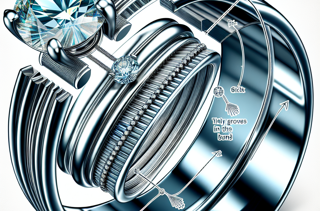 How does a tension setting work in an engagement ring?