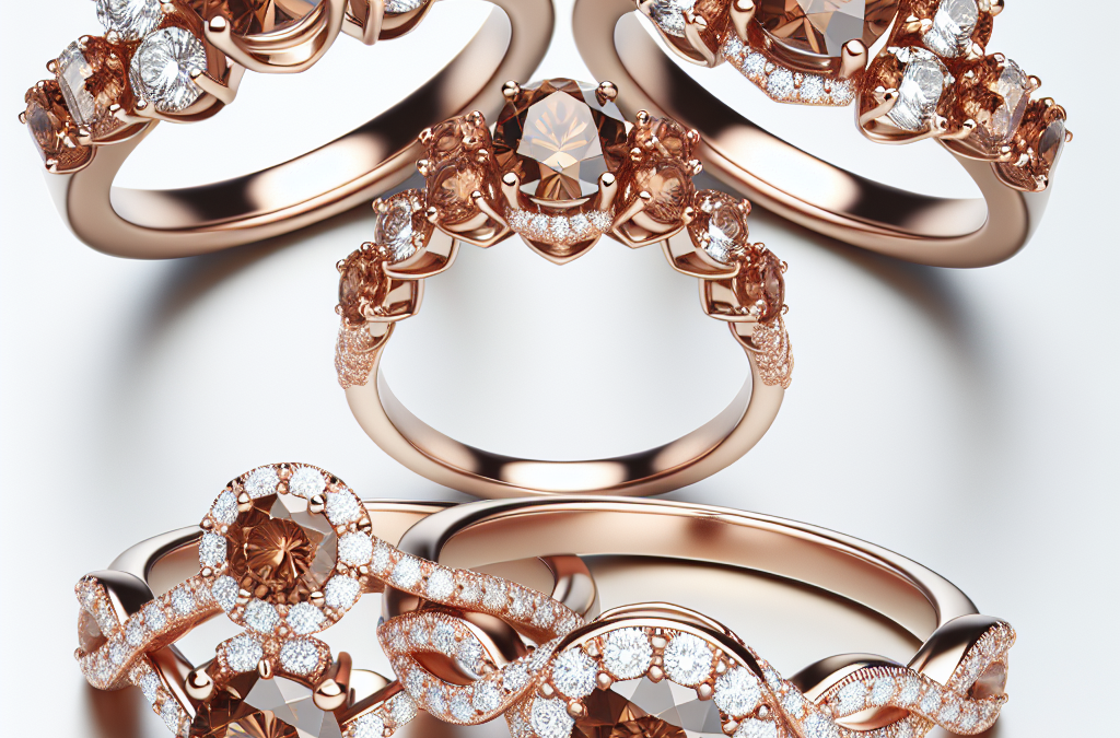 What are examples of chocolate diamond engagement ring designs?