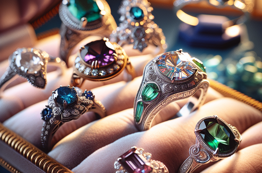 What are examples of engagement rings that are not diamond?