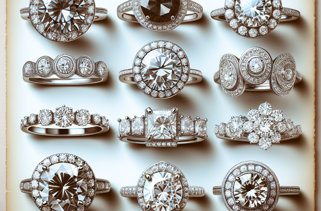 What are popular styles of natural diamond engagement ring designs?