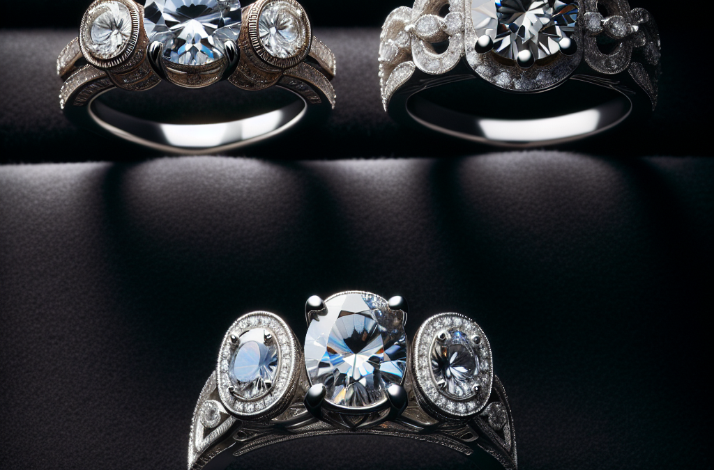 What are the most popular settings for three-stone rings?