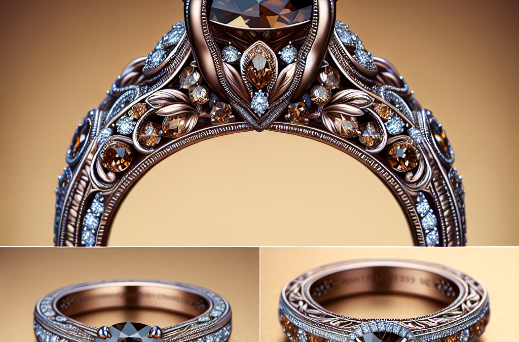 What design traits are seen in Le Vian chocolate diamond engagement rings?