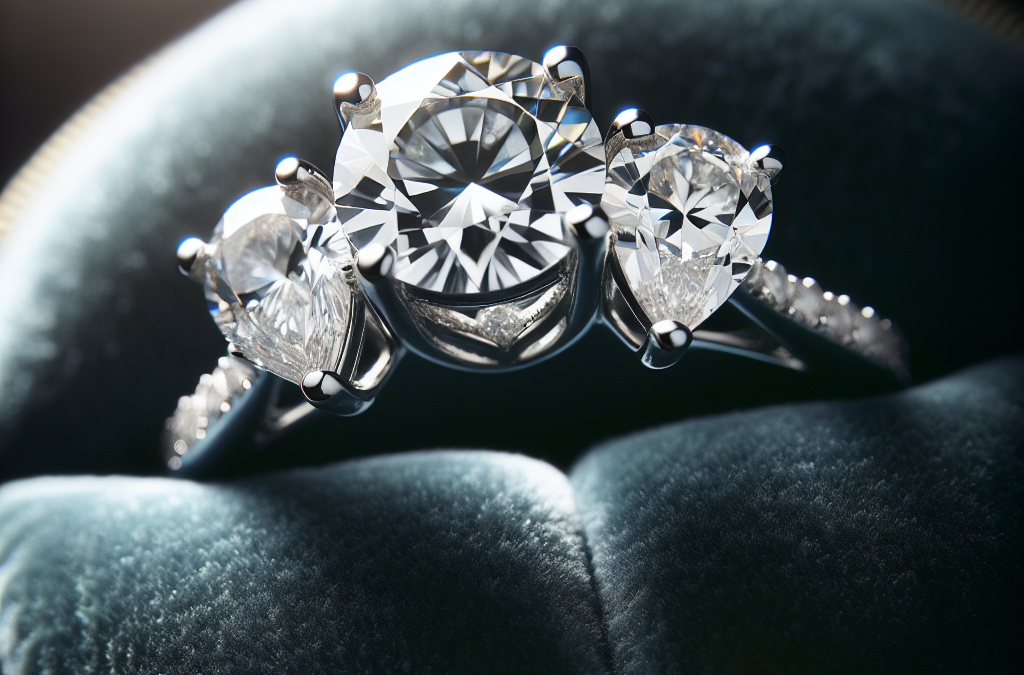 What does a three diamond engagement ring symbolize?