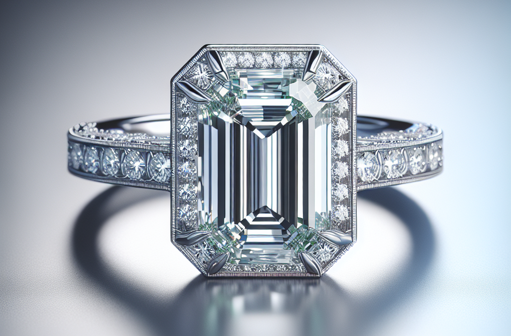 What makes a 3 carat emerald cut diamond engagement ring stand out?