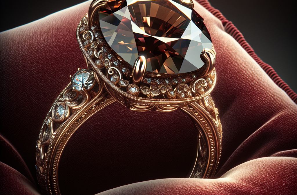 What makes a chocolate diamond engagement ring design unique?