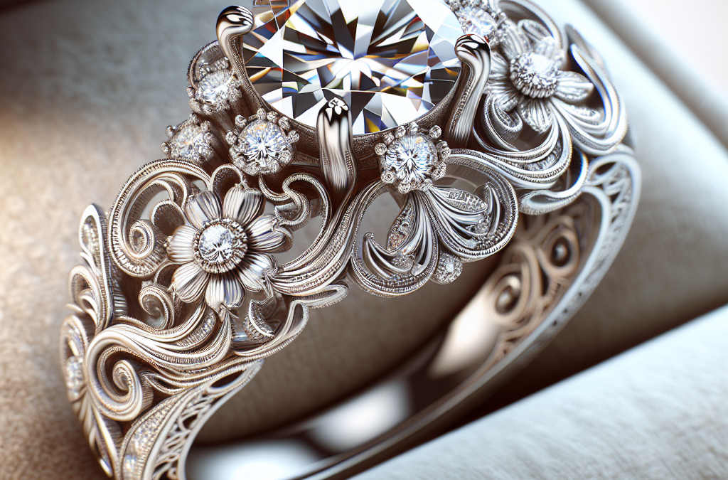 What makes a flower diamond engagement ring design stand out?