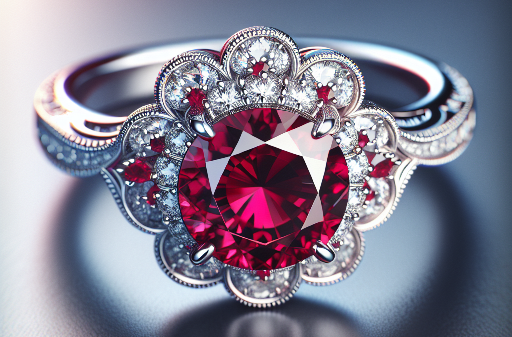 What makes a ruby and diamond engagement ring design unique?