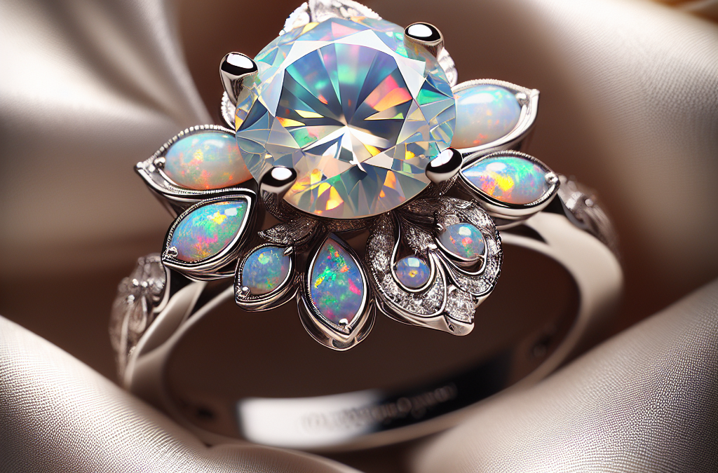 What makes engagement rings with diamonds and opals so special?
