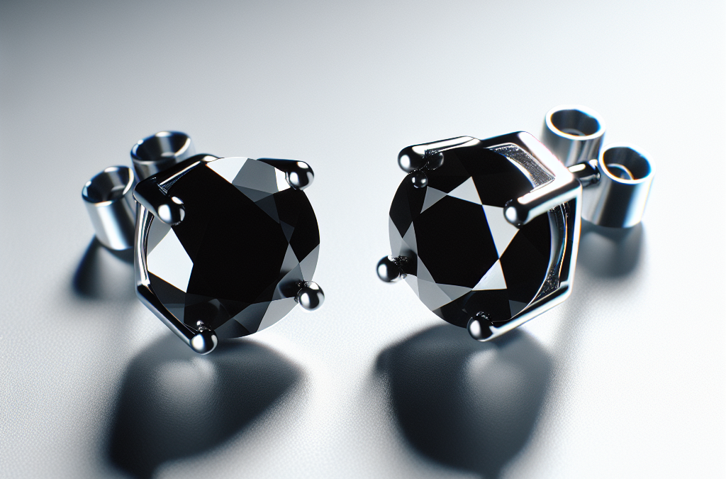 What are black and white diamond earrings?