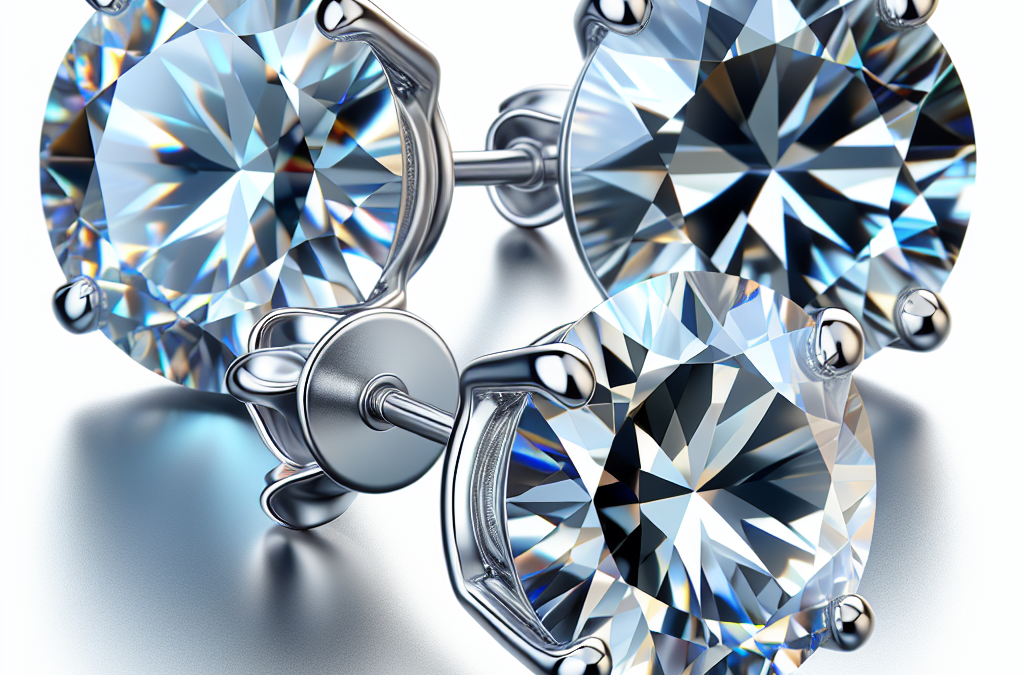 What are cubic zirconia diamond stud earrings?