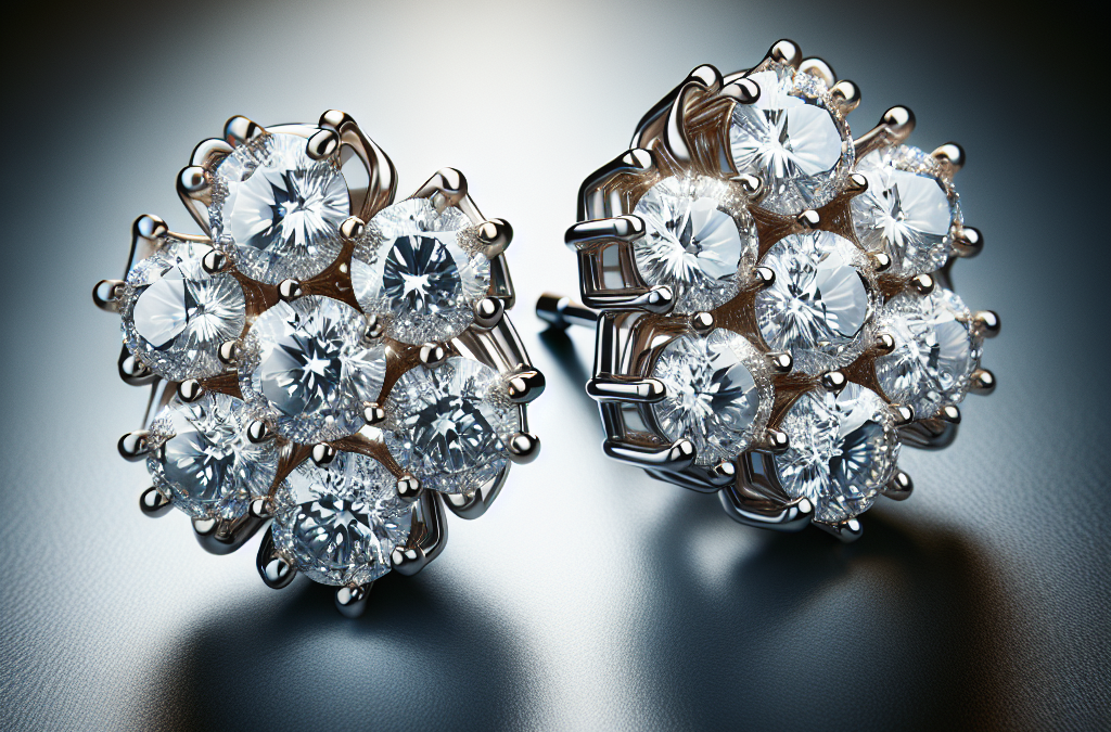 What are diamond cluster stud earrings?