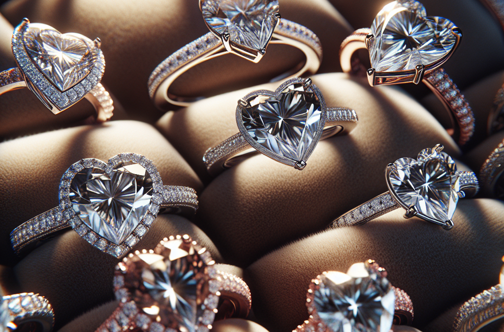 What are heart diamond engagement rings?