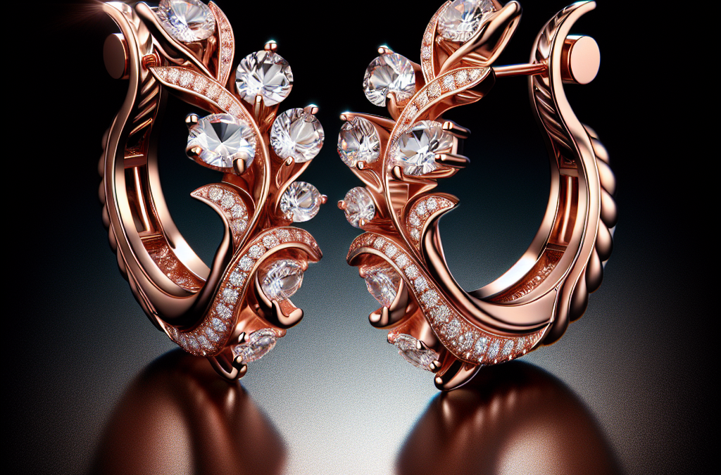 What are rose gold diamond earrings?