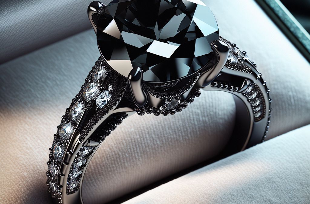 What is a black diamond engagement ring?