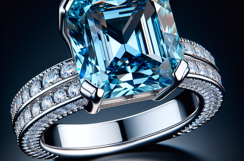 What is a blue and diamond engagement ring?