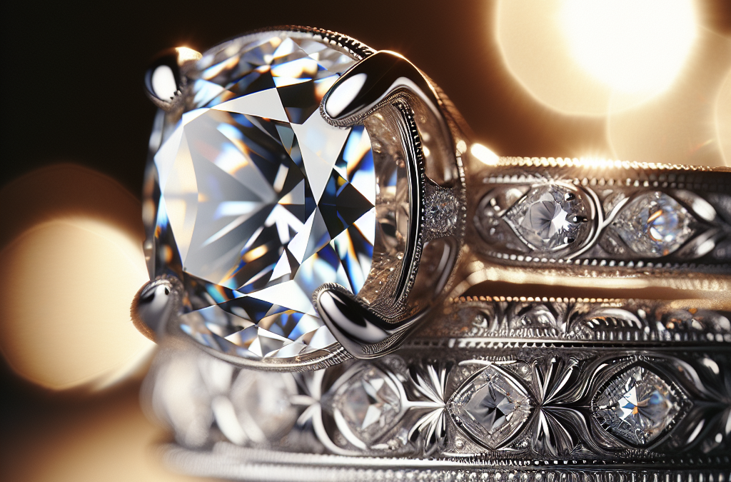 What is a diamond cushion engagement ring?