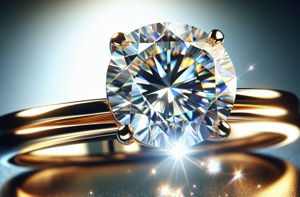 What is a gold band round diamond engagement ring?