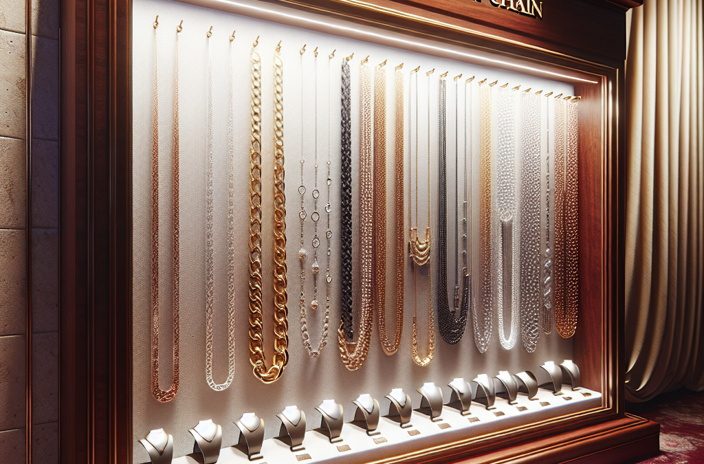 What is a permanent jewelry chain display?