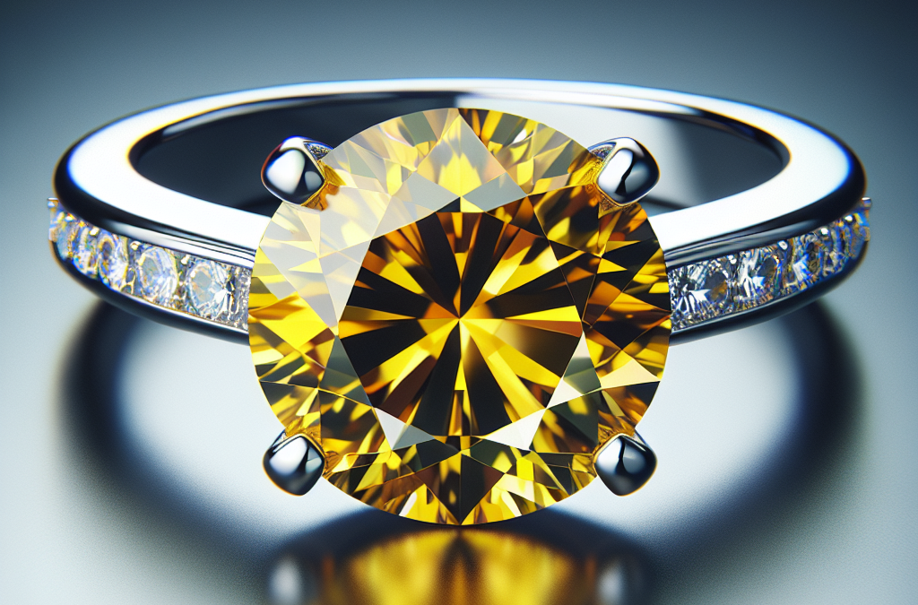 What is a yellow diamond engagement ring?