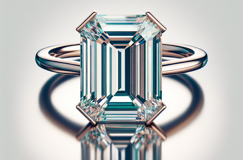 What is an emerald cut lab diamond engagement ring?