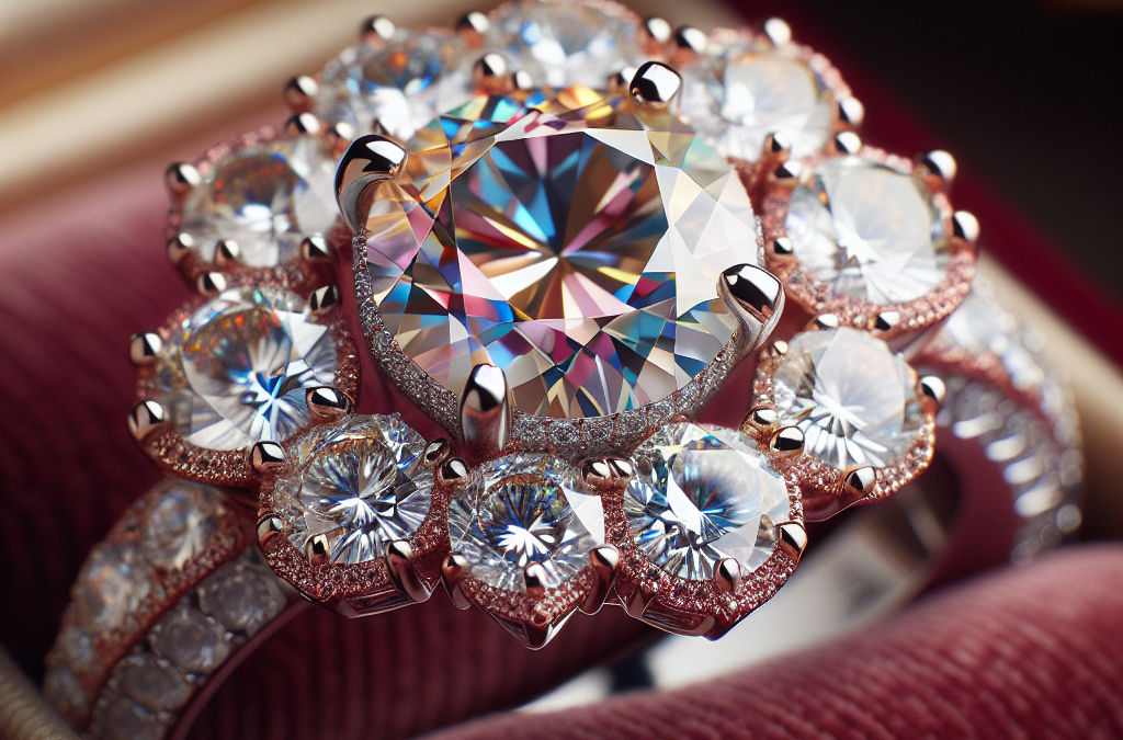 Can colored diamonds be used in custom engagement rings?