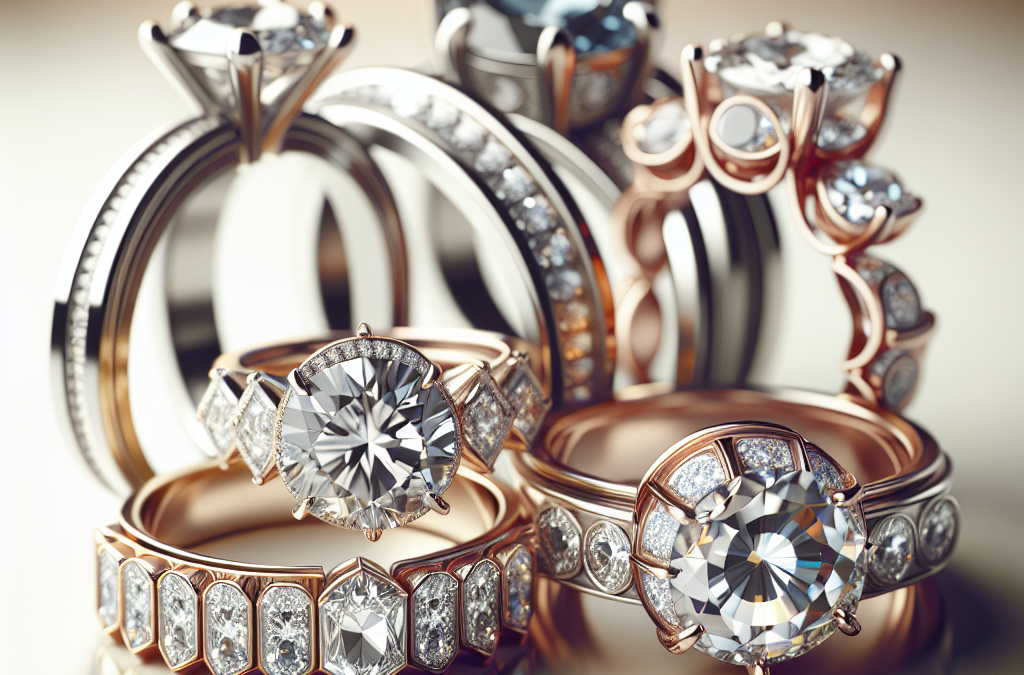 Do custom diamond rings allow mixing metals and diamonds?