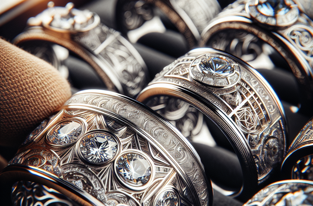 Do custom diamond rings include engraved details?