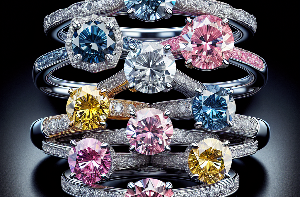 Do lab grown diamonds come in colored engagement rings?
