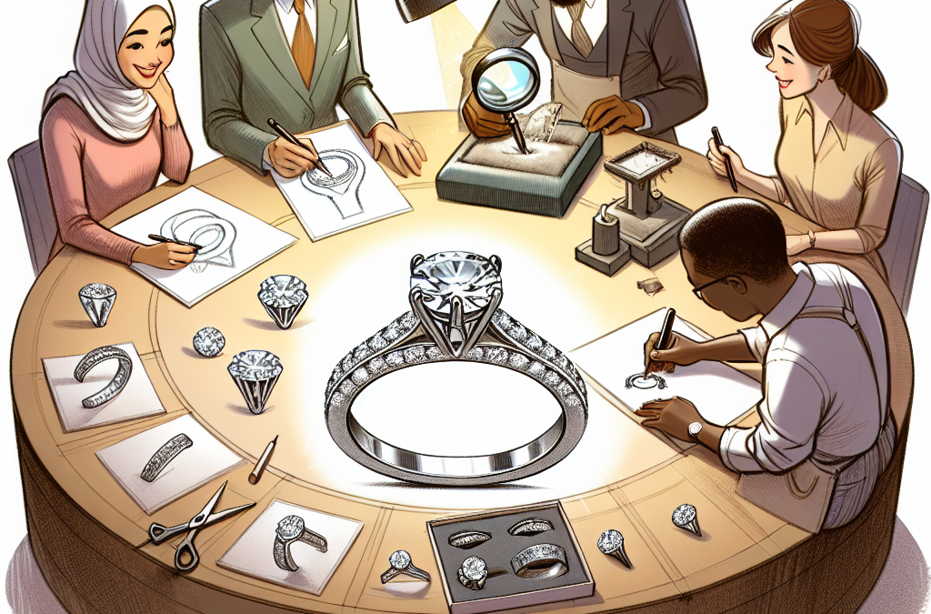 How are custom diamond rings designed?