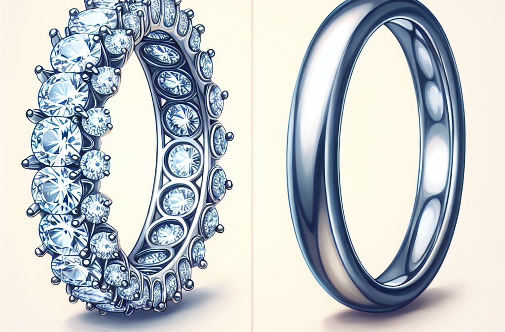 How do eternity bands differ from traditional wedding bands?