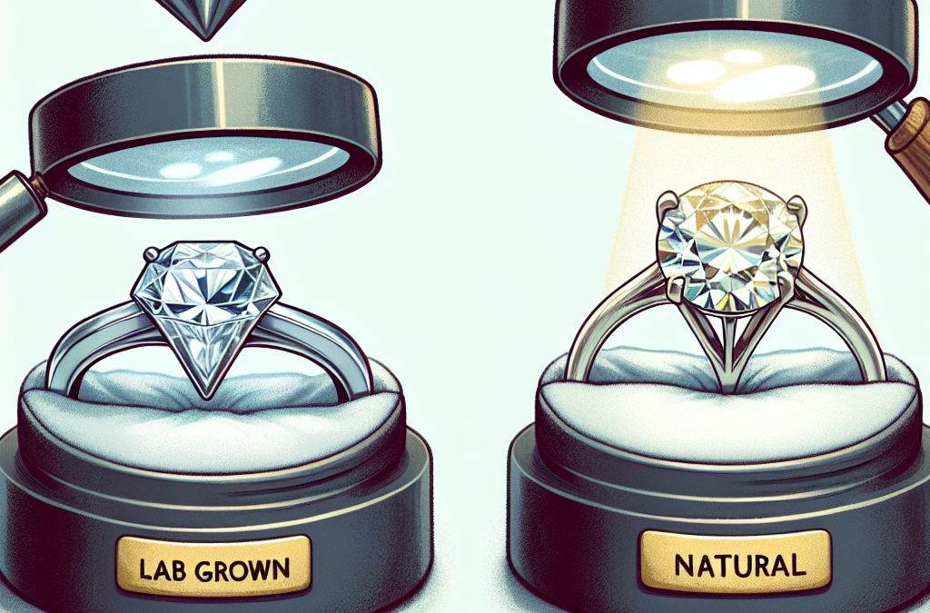 How do lab grown diamond engagement rings differ from natural ones?