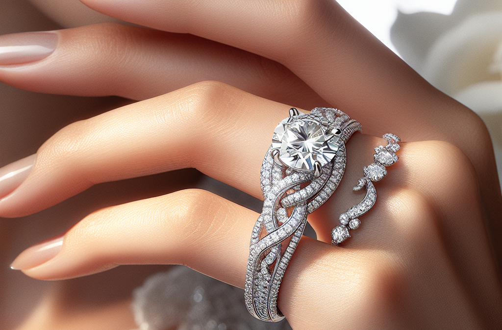 How do vintage-inspired diamond bands complement engagement rings?
