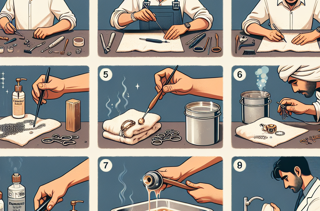 How do you clean jewelry welding tools?
