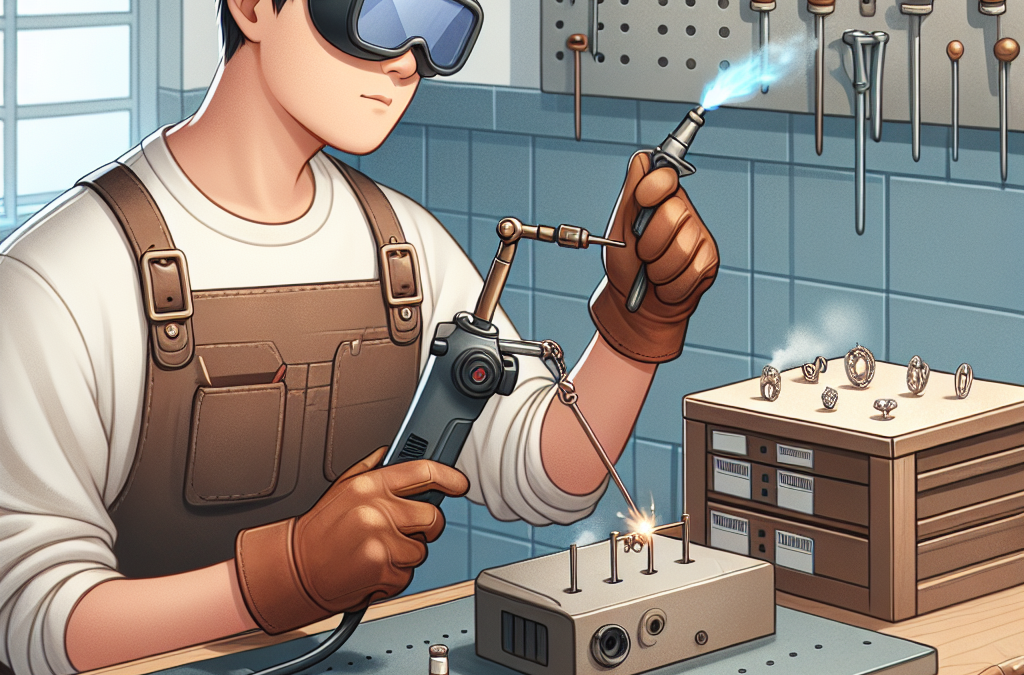 How do you practice welding jewelry safely?