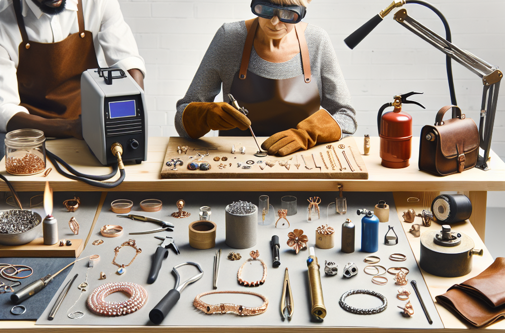 How do you set up a jewelry welding station?