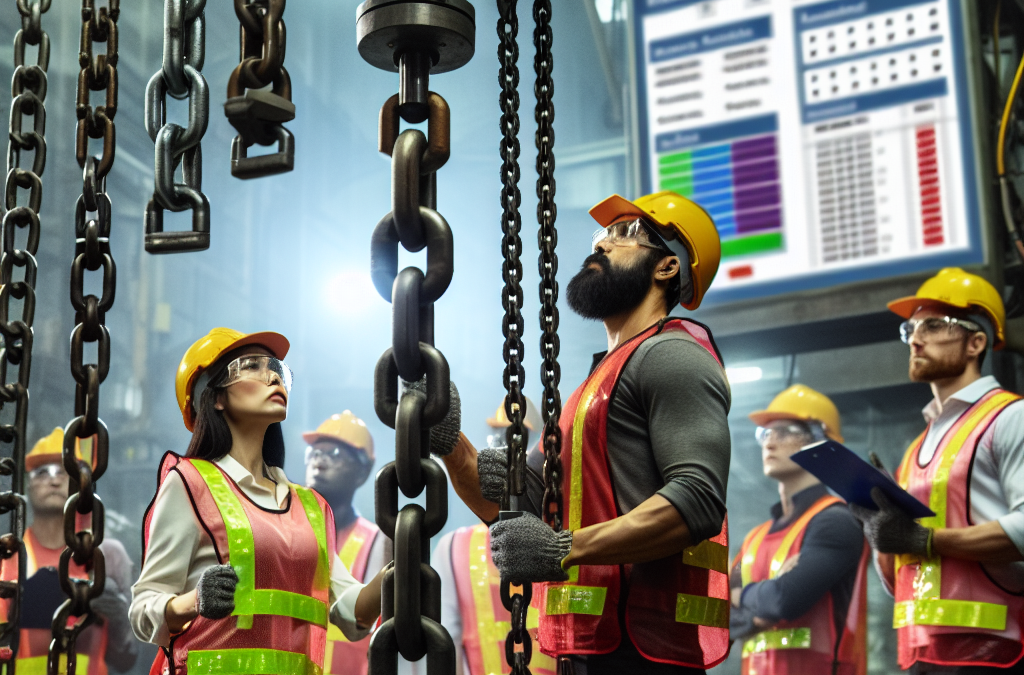 What chain materials are tested for strength?