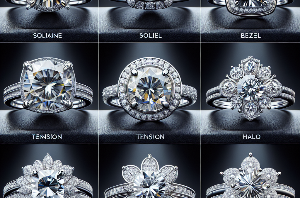 What settings are popular in custom diamond engagement rings?