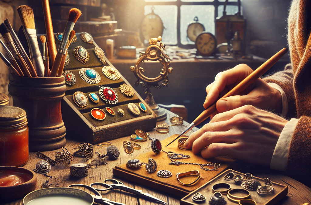 How do artisans preserve original craftsmanship when restoring antique rings?