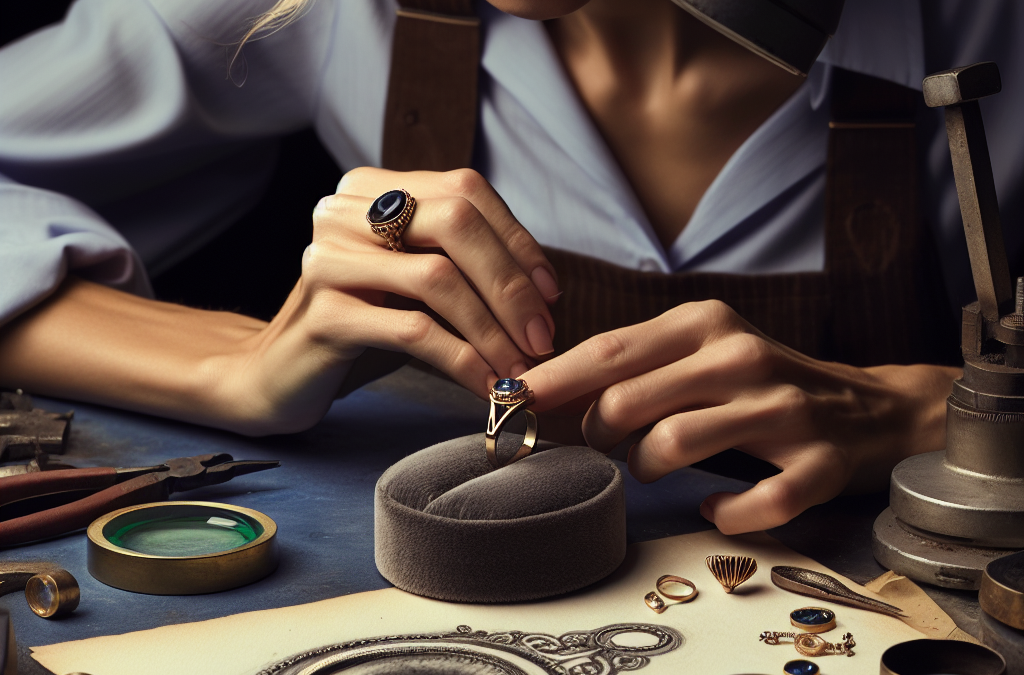How do jewelers adapt heirloom gold rings into contemporary engagement designs?