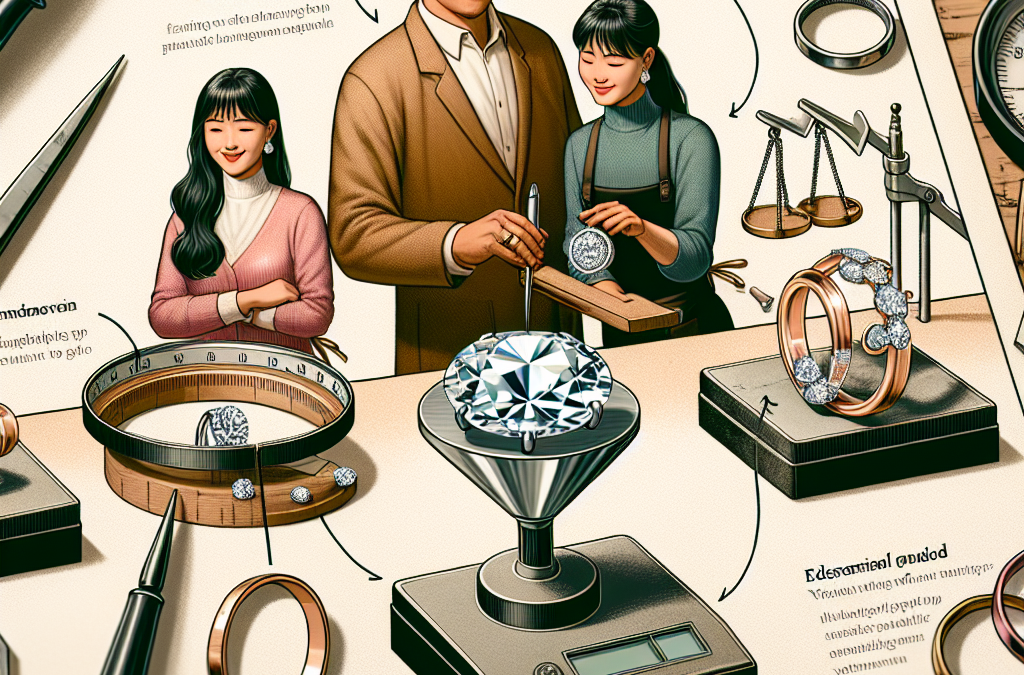 How do jewelers balance diamond weight and band thickness in rings?