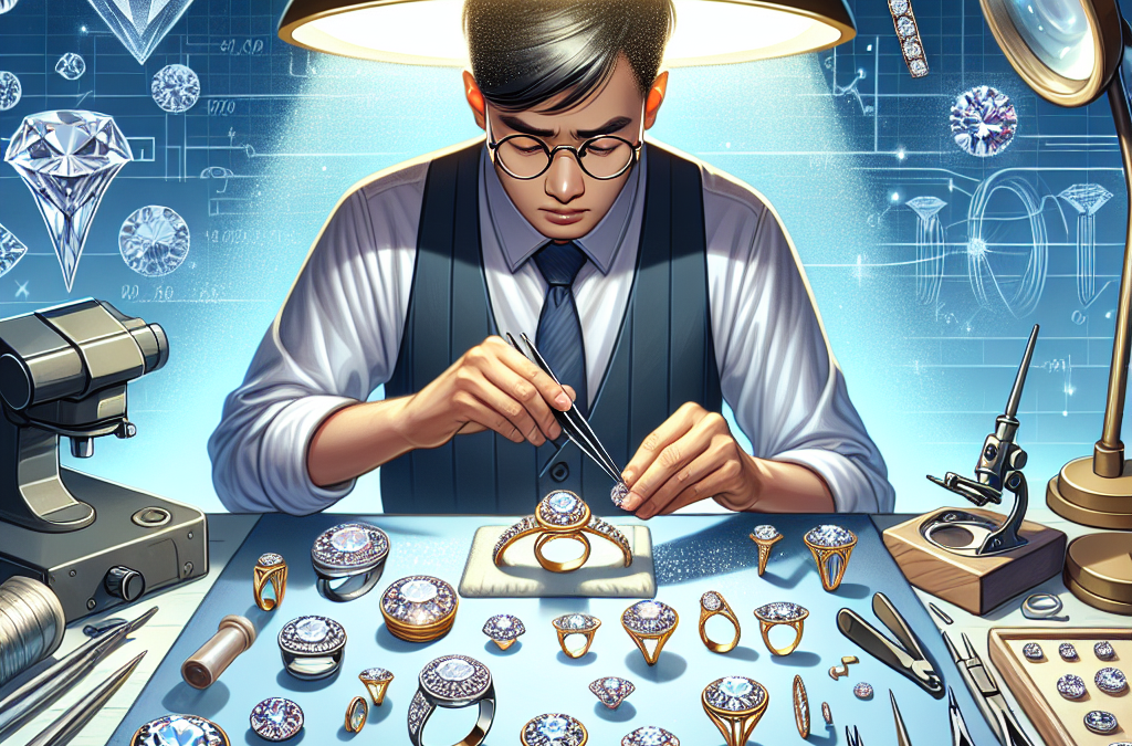 How do jewelers optimize light performance in multi-stone diamond rings?