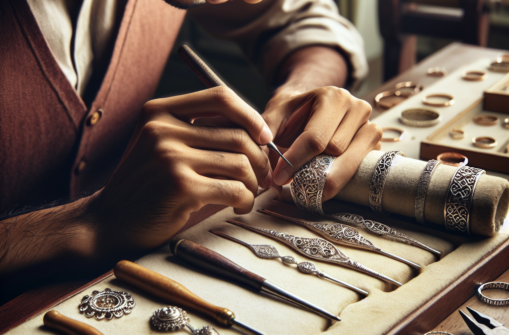 How do jewelers reinforce delicate filigree patterns in antique engagement rings?