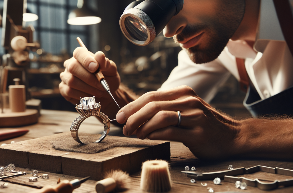 How do jewelers reinforce prongs for large-carat engagement ring stones?