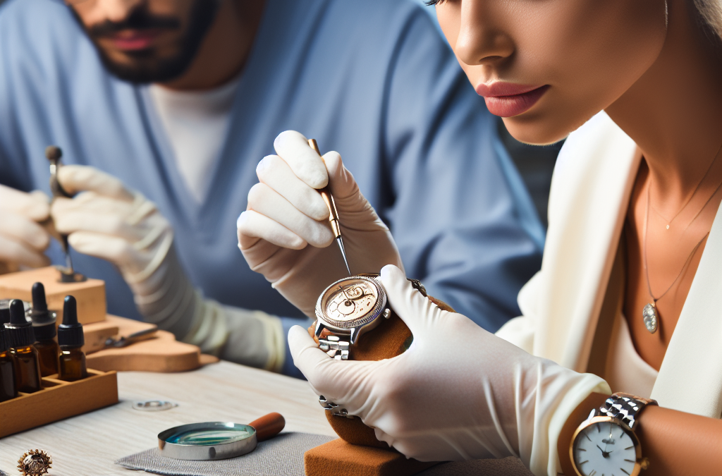How do jewelers replicate original finishes when restoring luxury timepieces?