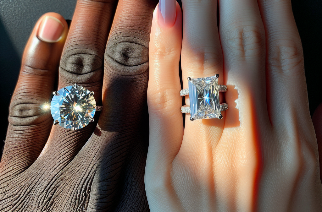 How does diamond cut choice affect brilliance in wedding rings?