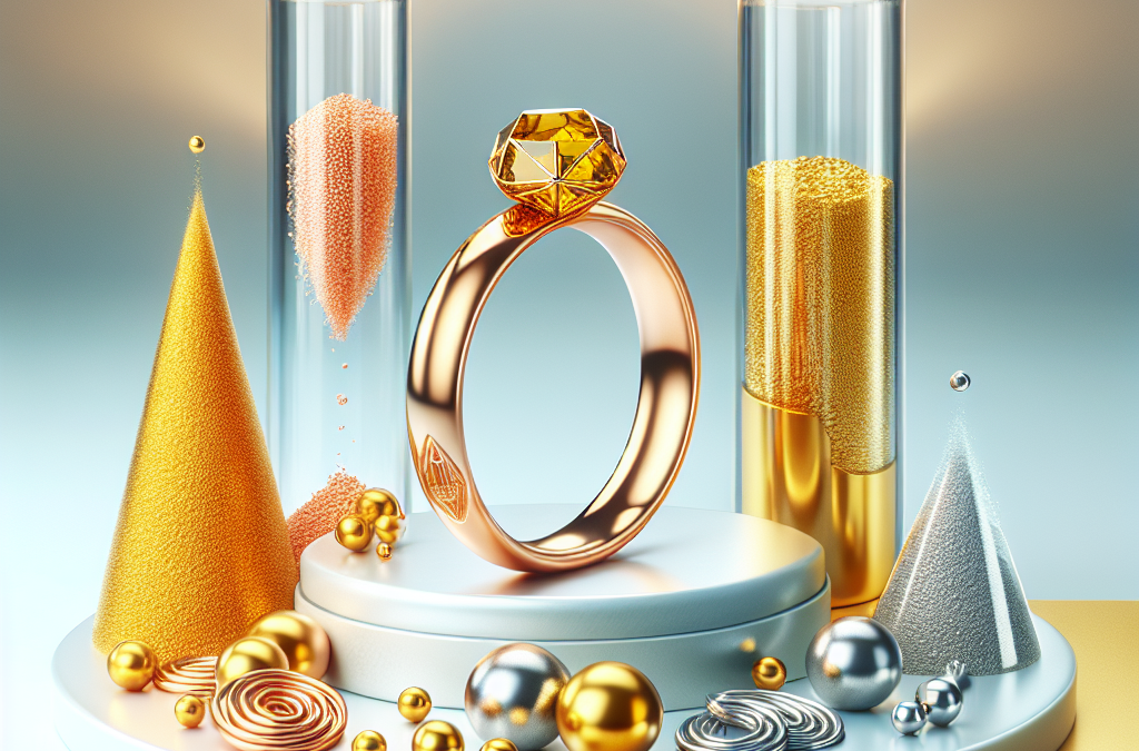 What alloys improve the hardness and color stability of yellow gold rings?