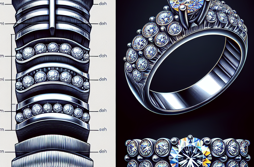 What are the structural differences between channel-set and bead-set diamonds?