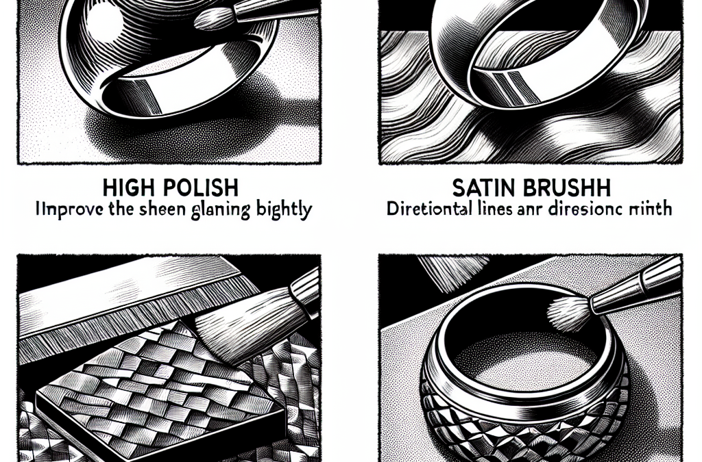 What finishing techniques enhance the polish and durability of ring metals?